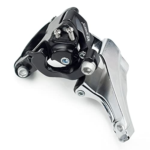 VG SPORTS 23 Speed Front Derailleurs Compatible with top or Bottom Routing for Road Bike MTB BMX with Adjust Clamp