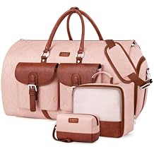 Garment Duffel Bag for Travel - ITIEZY Convertible Carry on Garment Duffel Travel Bag for Women Men Large Weekender Bag with Shoes Pouch 2 in 1 Hanging Suit Travel Duffel Bag 3pcs Set