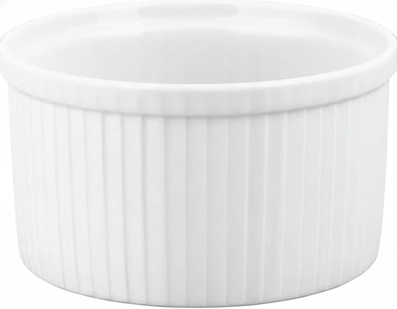 Pillivuyt Porcelain 3.75-Cup, 6-1/2-Inch Diameter Classic Pleated Souffle Dish