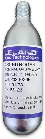 18g Nitrogen Cartridge - 5/8" Thread, fits Coldbreak ColdOne Portable Kegerator