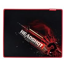 Bloody B-070 Large 17in x 14in Sized Gaming Surface & Esports Mouse Pad for Speed - Smooth Cloth Surface - Anti-Slip Rubber Base - (Black) - Textured for Precision - 4mm Thick - Stitched Edges