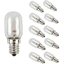 EBD Lighting E12 Refrigerator Light Bulbs(10 Pack) 10W 120V Dimmable Microwave Oven Bulb Appliance Lamp Salt Crystal Lamp 2700K Warm White for Night Light, Refrigerator Light