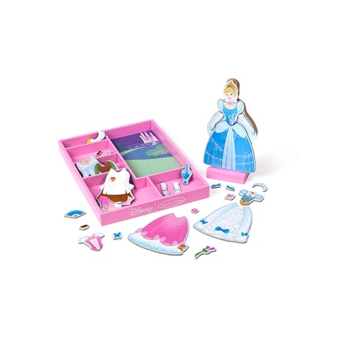 Melissa & Doug Disney Cinderella Magnetic Dress-Up Wooden Doll Pretend Play Set 30 pcs