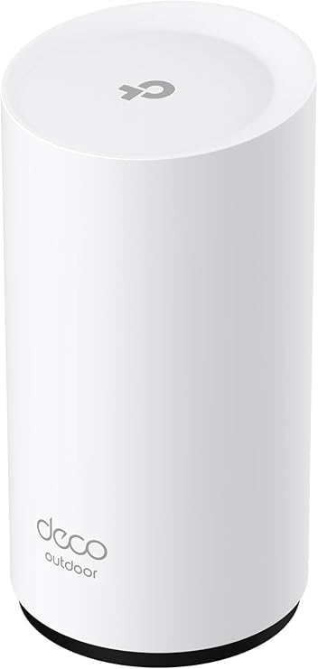 TP-Link Deco 7 Outdoor BE25 BE5000 Dual-Band Wi-Fi 7 Mesh Extender Up to 2,800 sq. ft., Dual 2.5G PoE+ Ports, IP65 Waterproof, MLO, Multiple Mounting Options, Secure by Design, 1-Pack