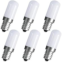GRV E14 AC110V LED Refrigerator Bulb 2W Equivalent to 20W Fridge Bulb,Mini Sewing Machine Lights,Hood Lights,Night Lights Lamp Bulb,Protection Class IP55,180lm Brightness Cool White Pack of 6