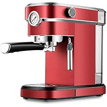 15bar Pump Coffee Machine/Espresso Machine, Cappuccino and Latte Coffee Machine, Automatic Power Off, Black/red (A) The New