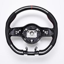 REVOLVE Steering Wheel, Real Carbon Fiber W/heated D-Type Racing Design Flat Bottom Replacement Car Nappa Perforated Leather Auto Steering Wheel for AMG C43 C63 CLA45 CLS63 E53 S63 2018-2022
