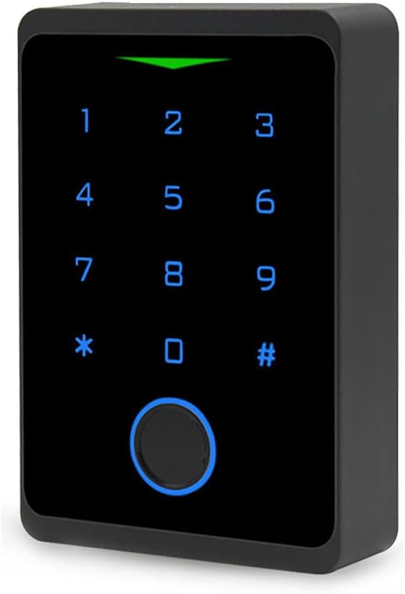 WiFi Access Control Keypad,Fingerprint Controler,125khz Card,Lock Opener,Work with Mobile APP Door Keypad,Remote Control Door Lock,Entry Gate Keypad,IP66 Watreproof,1000 User,10pcs Card Free
