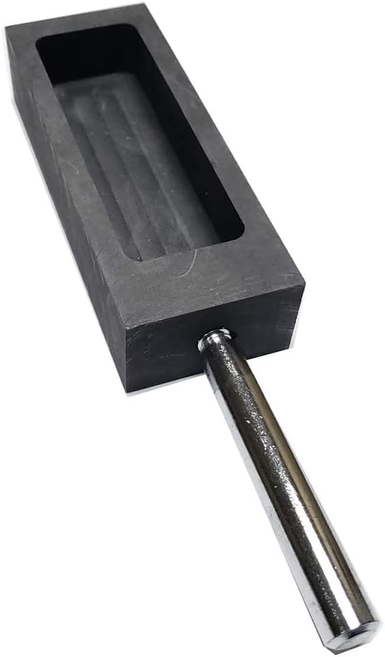 Gold Silver Graphite Ingot Mold Mould Crucible for Melting Casting Refining with Metal Bar (1Kg)