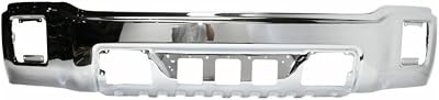 1pc Front Chrome Steel Cover without Sensors without Park Assist Cut-out for GMC for Sierra 1500 BaseDenaliSleSLT 2014-2015 22902307 763-03-2
