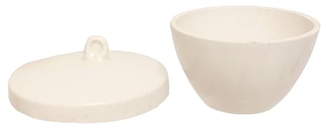 CLF-30 Porcelain Crucible, Low Form with Lid, 30 mL
