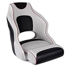 Leader Accessories Two Tone Captains Bucket Seat Boat Seat Premium Sports Flip Up Boat Seat