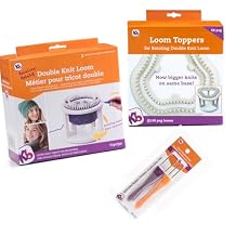 Authentic Knitting Board - Ultimate Rotating Loom Knitting Kit: Includes Loom Knitting Hook, Rotating Double Knit Loom, and 60 Peg Topper