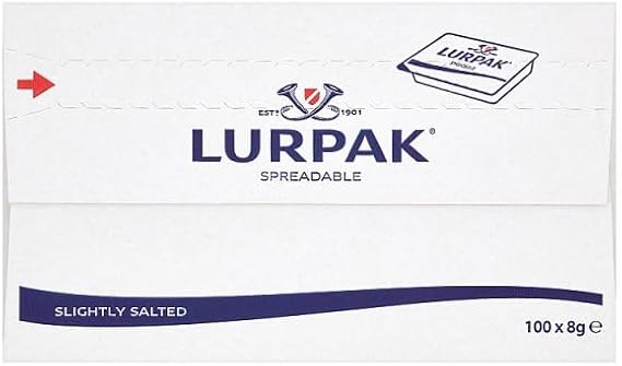 Lurpak Slightly Salted Spreadable Portions 100 x 8g | Case of 6
