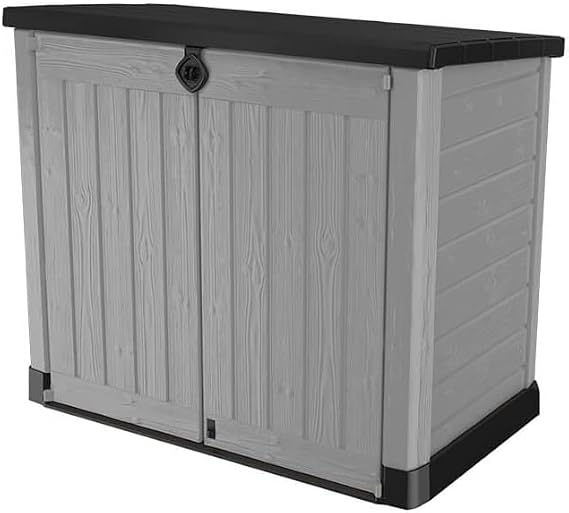 Keter Store It Out Max garden box, garbage can, appliance box, shed for 2 x 240 liter garbage cans.
