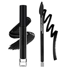 Black Matte Liquid Lipstick Set,Waterproof Smudge Proof Black Lip Liner and Lipstick Set for Women,Velvet Long Lasting Non-stick Cup Lip Gloss Stain Set for Halloween Cosplay Goth Daily Lip Makeup