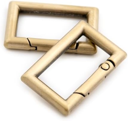 Loosco Purse Ring Rectangle Buckle, 10 PCS Strap Connector Belt Loop Leather Craft
