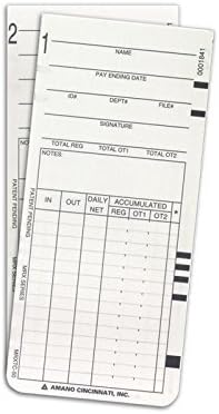 Amano MRX-35 time cards