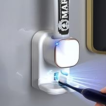 Toothpaste Squeezer,Toothpaste Dispenser Wall Mounted,Automatic Toothpaste Squeezer for Kids and Adult,Quantitative Toothpaste Dispenser Bathroom Accessories (White)