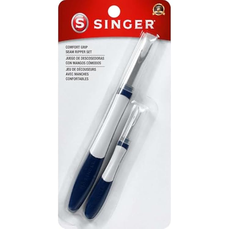 SINGER Comfort Grip Seam Ripper, BlueWhite 2 Piece