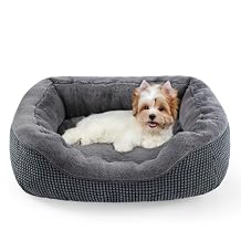 INVENHO Dog Beds for Small Medium Dogs Washable, Calming Orthopedic Warming Soft Calming Sleeping Durable Pet Bed with Anti-Slip Bottom