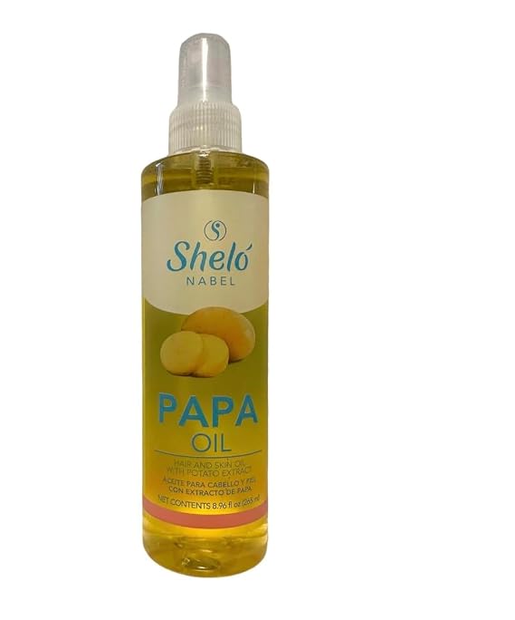 Shelo NABEL Papa Oil Extract Hair & Skin 8.96 fl oz/Aceite de Papa Especial Para Cabello y Piel 265ml.