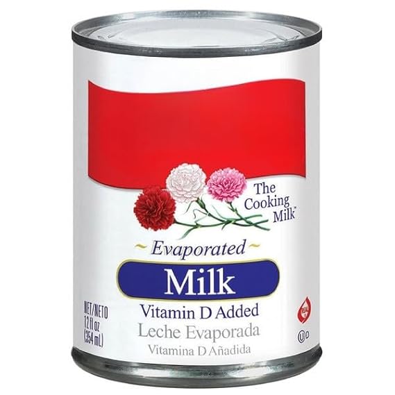 Carnation Evaporated Milk, Vitamin D Added, Rich & Creamy, Ideal for Cooking & Baking, Shelf-Stable Dairy Milk , Adds smooth, velvety consistency to both sweet and savory recipes , Convenient shelf-stable cans ready to use anytime 12 PK 12 oz For Each .. TOTAL NET WT [ 144 OZ , 9 LB ]
