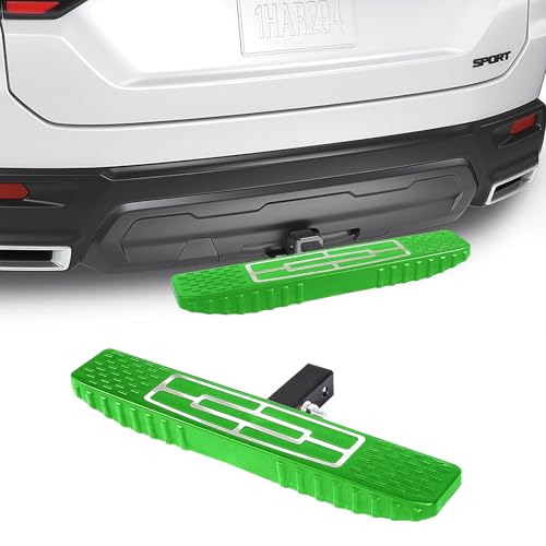 Hitch Step with 2 Hitch Receiver, Universal Trailer Tow Hitch Step, Truck Hitch Step, Tailgate Step, Hitch Steps for Pickup Truck SUV, Rear Bumper Guard Protector, Green