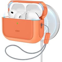 ESR for AirPods Pro 3 Case, Compatible with AirPods Pro Case 3rd Generation (2025), Compatible with MagSafe, Full Drop Protection Cover with Lanyard, Orange