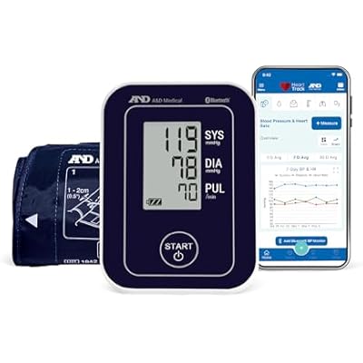 A&D Medical Bluetooth Blood Pressure Monitor for Home Use, UA-651BLE Upper Arm Precise BP Machine Wide Range Cuff 8.6  22-42cm, App is iOS & Android Compatible, AA Batteries