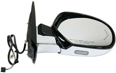 for Cadillac Rear View Mirror Power Heated wSignal Puddle Lamp Right Side Plastic Auto-Dimming - Blind Spot Detection-Without 6.0&6.2 Liter V8 Engine-Additional Info1 Black 203-11079