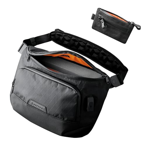 ALPAKA Bravo Sling Max and Zip Pouch,8L RFID-Blocking Sling Laptop Bag for Men with Maglockz Buckle, Lockable Zips & External USB Port-Cash and Card Zip Wallet with YKK Zipper, EDC Pouch for Men