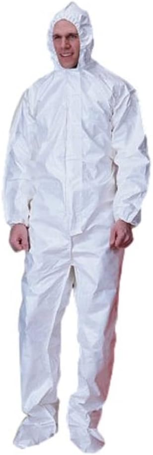 Full Body Coverall Protection Anti Static Zipper Lightweight Breathable Fabric Great For Painting Industrial