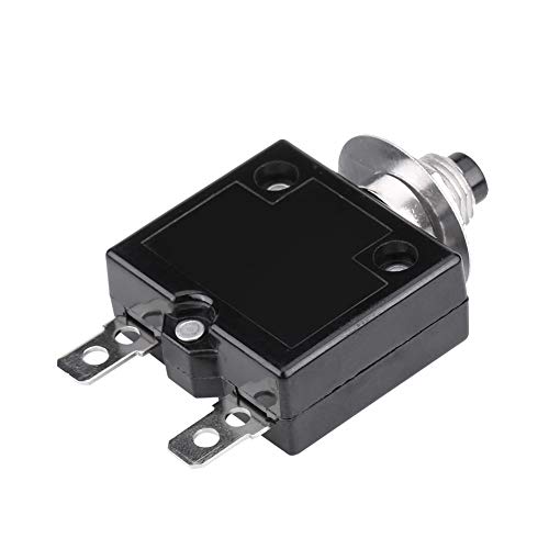 18Amp Push Button Circuit Breaker,125-250V AC 50V DC Circuit Breaker, Thermal Overload Protector L1 Series Manual Reset Thermal Circuit Breaker 18A