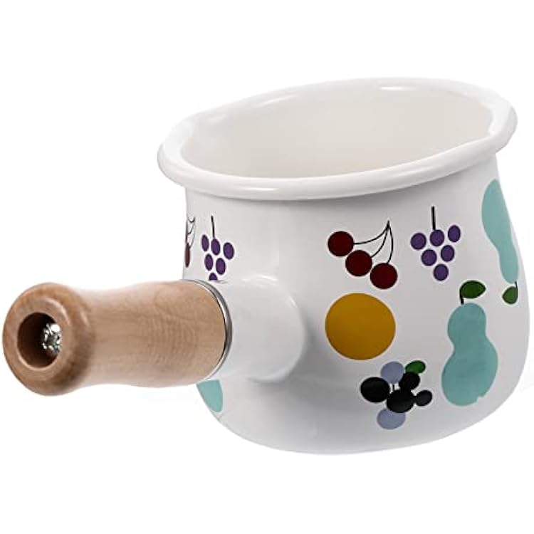 Small Enamel with Handle Multi-functional Butter Warmer and Saucepan for Food Portable and Design Conduction