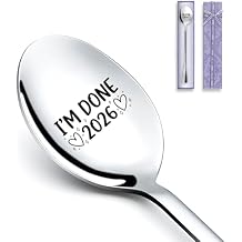 I'm Done 2026 Stainless Steel Coffee Spoon, Retirement Spoon Gifts for Women Men Friends Coworker Leader, Colleague Boss, Birthday Christmas Graduation Ceremony Gift