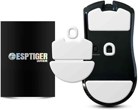 EsportsTiger Mouse Sole, Ice Mouse Feet, for Razer Viper V3 Pro, White, Ice Gaming Mouse, Enhanced Slide, Set of 1
