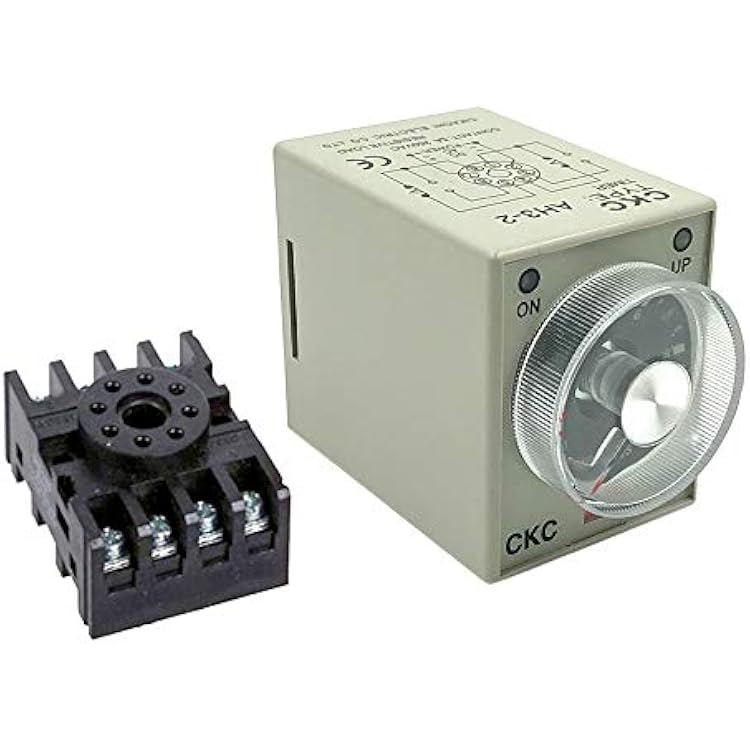 AH3-2 Time Delay Timer Relay Solid State DC 24V 8 Pins 0-10Min with Socket