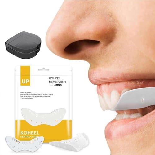 KOHEEL Lightweight Mouth Guard for Teeth Grinding and Clenching, Night Guard to Stop Bruxism, TMJ Mouth Guard 2 Count