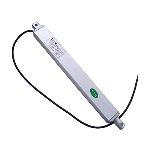 6 6 inch Stroke Small Linear Actuator, 12V DC Fast Speed 1 per sec Built in Limit Switch, 22lbs Maximum Lift Includes Mounting Brackets