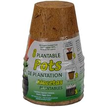 The HC Companies 8-Pack of 3 Fiber Grow Pots in Brown Color (RZR0300)