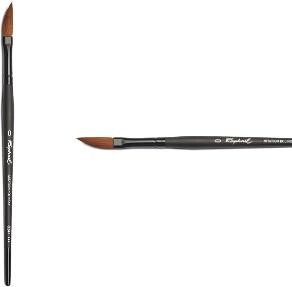 Raphael Stradivarius Synthetic Kolinsky Watercolor Brush, Dagger, 0