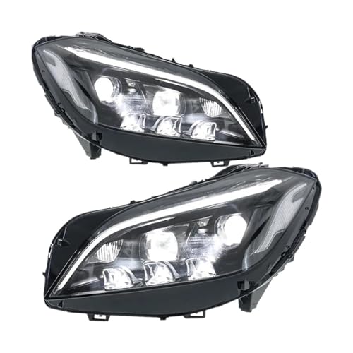 1 Pair Car Led Headlights Compatible With Mercedes Benz CLS W218 2012 2013 2014 2015 CLS300 CLS350 Head Lamp Automotive AccessoriesBlack