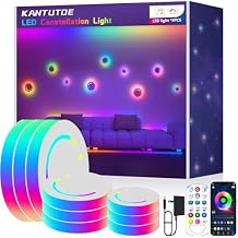 KANTUTOE Smart LED Wall Lights, 9-Piece RGB LED Light with App & Remote Control, TV Backlights, Music Sync, Color-Changing, Ambient Lighting for Gaming, Bedroom, Living Room and Home Decor