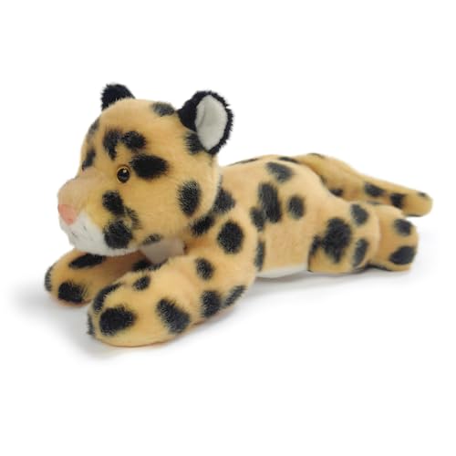 Leopard Stuffed Animal for Kids,12 inch Realistic Animal Plush Toy Lying Down Posture Animals,Plush Leopards for Boys Girls Adult Birthday Hug TeachingL-Leopard