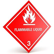 D.O.T. Labels - Hazard Class 3 DOT Flammable Liquid Hazmat Labels 4" X 4" Square Stickers - 500 Adhesive Labels Per Roll, Made in the USA by Kenco (1)