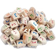 Lot 50 Pc Natural Wood Spinning Top Dreidel Hanukkah Sevivon NES Gadol Haya Po.Made in Israel