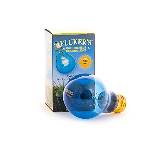 Flukers Reptile Incandescent Blue Daylight Bulb for Reptiles and Amphibians, 100 Watt