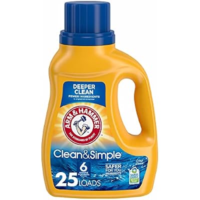 Arm & Hammer Clean & Simple, 25 Loads Liquid Laundry Detergent, 43.75 Fl oz, packaging may vary