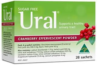 Ural Cranberry Effervescent Powder 4G * 28 Sachets Urinary Alkalinizer Cystitis Relief